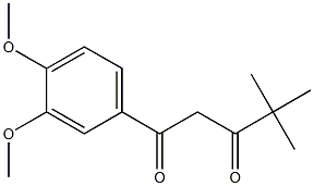 1-(3,4-dimethoxyphenyl)-4,4-dimethylpentane-1,3-dione 结构式