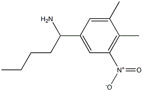 1-(3,4-dimethyl-5-nitrophenyl)pentan-1-amine 化学構造式