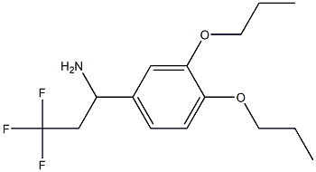 1-(3,4-dipropoxyphenyl)-3,3,3-trifluoropropan-1-amine 结构式