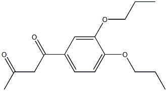 1-(3,4-dipropoxyphenyl)butane-1,3-dione 化学構造式