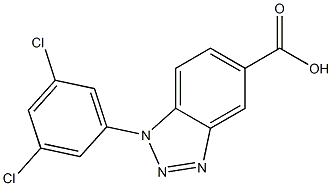 1-(3,5-dichlorophenyl)-1H-1,2,3-benzotriazole-5-carboxylic acid Structure