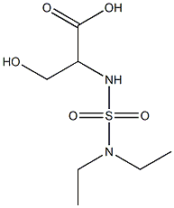 2-[(diethylsulfamoyl)amino]-3-hydroxypropanoic acid 化学構造式