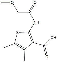 2-[(methoxyacetyl)amino]-4,5-dimethylthiophene-3-carboxylic acid Struktur