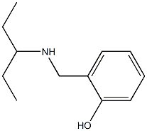 2-[(pentan-3-ylamino)methyl]phenol 化学構造式
