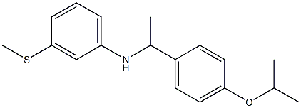 3-(methylsulfanyl)-N-{1-[4-(propan-2-yloxy)phenyl]ethyl}aniline,,结构式