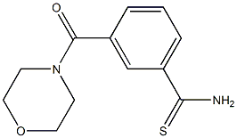 3-(morpholin-4-ylcarbonyl)benzenecarbothioamide 化学構造式