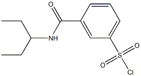 3-(pentan-3-ylcarbamoyl)benzene-1-sulfonyl chloride Structure