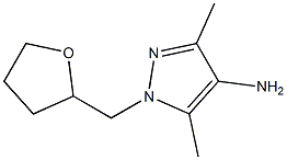 3,5-dimethyl-1-(oxolan-2-ylmethyl)-1H-pyrazol-4-amine,,结构式