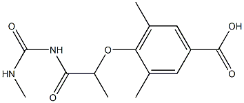 3,5-dimethyl-4-({1-[(methylcarbamoyl)amino]-1-oxopropan-2-yl}oxy)benzoic acid