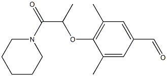 3,5-dimethyl-4-{[1-oxo-1-(piperidin-1-yl)propan-2-yl]oxy}benzaldehyde Structure