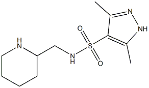 3,5-dimethyl-N-(piperidin-2-ylmethyl)-1H-pyrazole-4-sulfonamide Structure