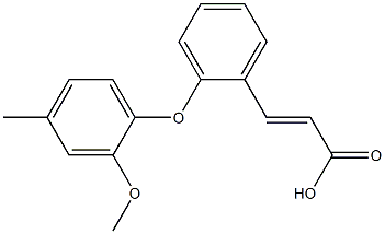 3-[2-(2-methoxy-4-methylphenoxy)phenyl]prop-2-enoic acid Struktur