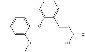 3-[2-(2-methoxy-4-methylphenoxy)phenyl]prop-2-enoic acid,,结构式