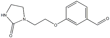 3-[2-(2-oxoimidazolidin-1-yl)ethoxy]benzaldehyde Struktur