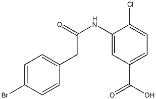 3-[2-(4-bromophenyl)acetamido]-4-chlorobenzoic acid Structure