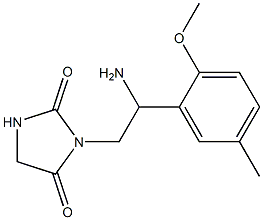 3-[2-amino-2-(2-methoxy-5-methylphenyl)ethyl]imidazolidine-2,4-dione 结构式