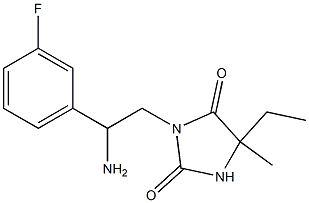 3-[2-amino-2-(3-fluorophenyl)ethyl]-5-ethyl-5-methylimidazolidine-2,4-dione|