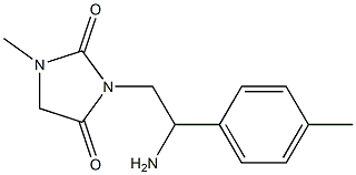 3-[2-amino-2-(4-methylphenyl)ethyl]-1-methylimidazolidine-2,4-dione Structure