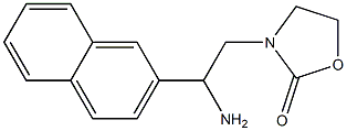 3-[2-amino-2-(naphthalen-2-yl)ethyl]-1,3-oxazolidin-2-one Struktur