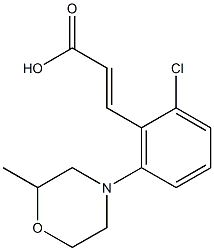 3-[2-chloro-6-(2-methylmorpholin-4-yl)phenyl]prop-2-enoic acid Structure