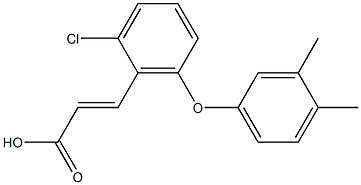 3-[2-chloro-6-(3,4-dimethylphenoxy)phenyl]prop-2-enoic acid,,结构式