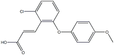 3-[2-chloro-6-(4-methoxyphenoxy)phenyl]prop-2-enoic acid,,结构式
