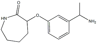 3-[3-(1-aminoethyl)phenoxy]azepan-2-one 化学構造式