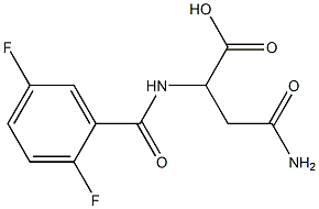 4-amino-2-[(2,5-difluorobenzoyl)amino]-4-oxobutanoic acid 结构式