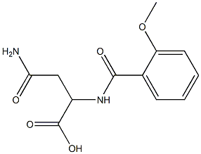 4-amino-2-[(2-methoxybenzoyl)amino]-4-oxobutanoic acid Struktur