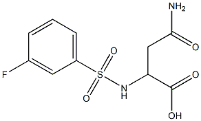 4-amino-2-{[(3-fluorophenyl)sulfonyl]amino}-4-oxobutanoic acid Structure