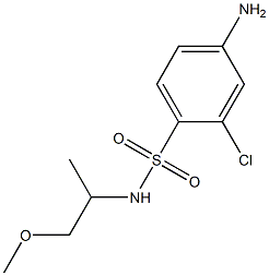 4-amino-2-chloro-N-(1-methoxypropan-2-yl)benzene-1-sulfonamide Struktur