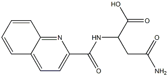 4-amino-4-oxo-2-[(quinolin-2-ylcarbonyl)amino]butanoic acid 结构式