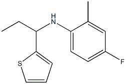 4-fluoro-2-methyl-N-[1-(thiophen-2-yl)propyl]aniline 结构式