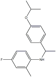 4-fluoro-2-methyl-N-{1-[4-(propan-2-yloxy)phenyl]ethyl}aniline Structure