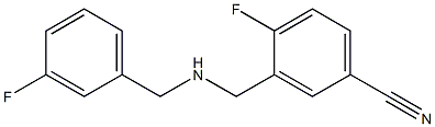 4-fluoro-3-({[(3-fluorophenyl)methyl]amino}methyl)benzonitrile Structure