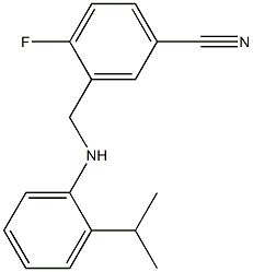 4-fluoro-3-({[2-(propan-2-yl)phenyl]amino}methyl)benzonitrile 结构式