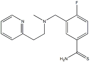  4-fluoro-3-({methyl[2-(pyridin-2-yl)ethyl]amino}methyl)benzene-1-carbothioamide