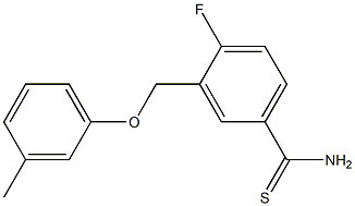  4-fluoro-3-(3-methylphenoxymethyl)benzene-1-carbothioamide