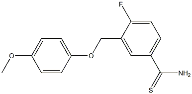 4-fluoro-3-(4-methoxyphenoxymethyl)benzene-1-carbothioamide 结构式