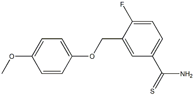 4-fluoro-3-(4-methoxyphenoxymethyl)benzene-1-carbothioamide,,结构式