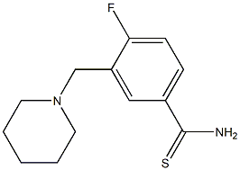 4-fluoro-3-(piperidin-1-ylmethyl)benzenecarbothioamide Structure