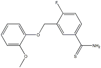 4-fluoro-3-[(2-methoxyphenoxy)methyl]benzenecarbothioamide