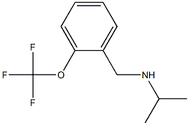 propan-2-yl({[2-(trifluoromethoxy)phenyl]methyl})amine,,结构式