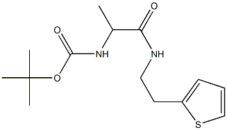 tert-butyl 1-methyl-2-oxo-2-[(2-thien-2-ylethyl)amino]ethylcarbamate,,结构式