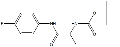 tert-butyl 2-[(4-fluorophenyl)amino]-1-methyl-2-oxoethylcarbamate Structure