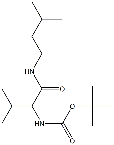 tert-butyl 2-methyl-1-{[(3-methylbutyl)amino]carbonyl}propylcarbamate 化学構造式