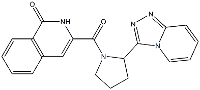 1(2H)-Isoquinolinone,  3-[[2-(1,2,4-triazolo[4,3-a]pyridin-3-yl)-1-pyrrolidinyl]carbonyl]- Struktur