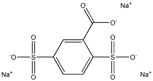 2,5-DISULFO-BENZOIC ACID TRISODIUM SALT Struktur
