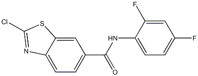 2-CHLORO-N-(2,4-DIFLUOROPHENYL)BENZO[D]THIAZOLE-6-CARBOXAMIDE,,结构式
