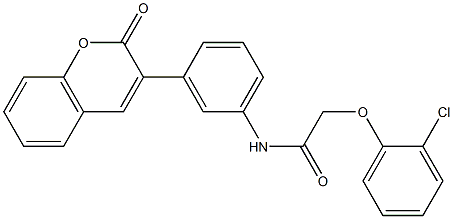 2-(2-chlorophenoxy)-N-[3-(2-oxo-2H-chromen-3-yl)phenyl]acetamide Structure